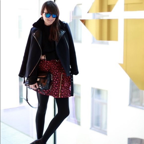 Kenzo Leopard Print Mini Skirt Pink/Red Medium - Picture 10 of 11